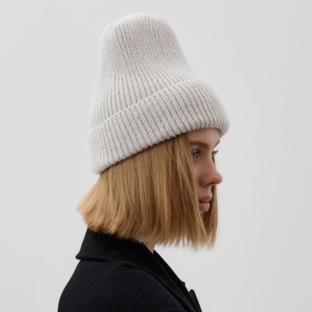 Women's hat minku with lapel, size 54-56, color gray-1