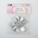 A set of buttons on the leg, d = 25 mm, 10 pcs, silver color