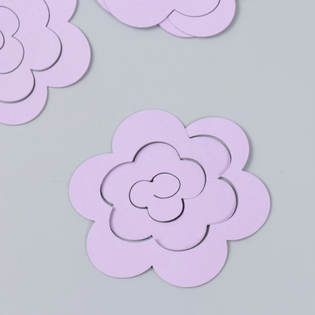 The workpiece of Foamiran "Flower Curly" 10x9.5 cm set 5 pcs. lilac-2