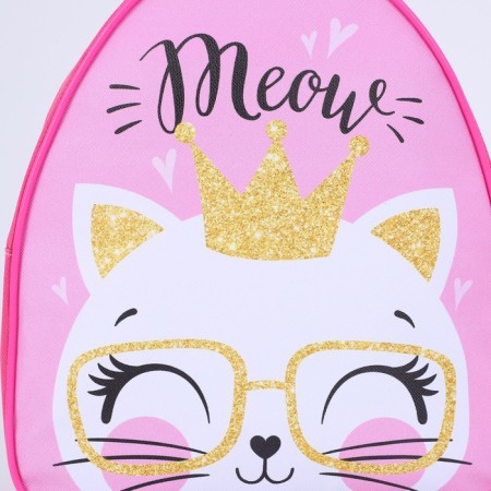 Baby backpack for the girl "Cat with glasses", rn. 23x20.5 cm-3