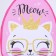 Baby backpack for the girl "Cat with glasses", rn. 23x20.5 cm