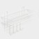 Bath shelf straight, 4 hooks, 33 × 12.5 × 21 cm, white color