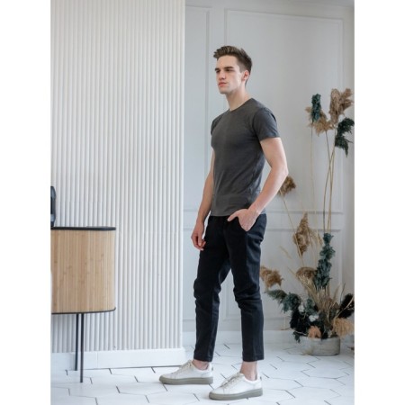 Male T -shirt, size 56, dark melange color-5