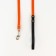 Set of a collar (58x2.5 cm) and a leash (130x1.4 cm) from eco -leather, black with orange