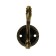 Hook furniture tundra TKD019, two -rod, bronze color