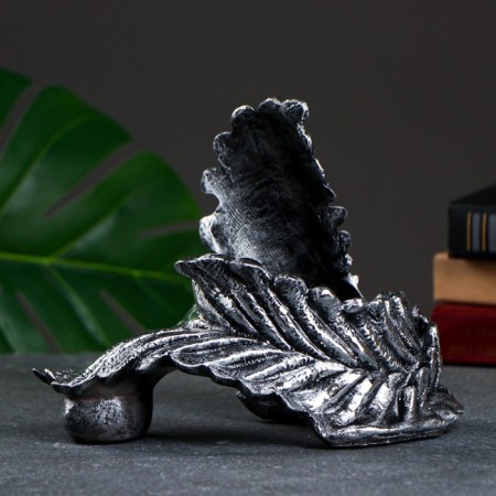 Stand for the bottle "Feather" silver, 12x21x15cm-2
