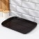 Rectangular tray 36.5x27 cm, brown color