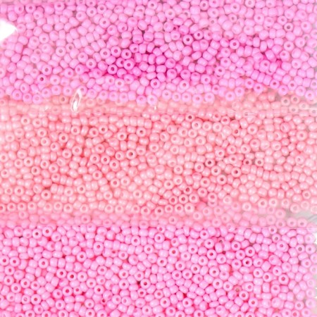 Round Beads 12/0 "Pink Clouds" 6 colors x 10 g 20x8 cm-1