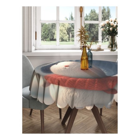The tablecloth on the table "Cute Bunny", Round, Saten, D = 150 cm