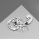 Brooch "Scorpio" steel, silver color