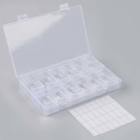 Organizer for storing rhinestones of diamond mosaics, 24 sections-1