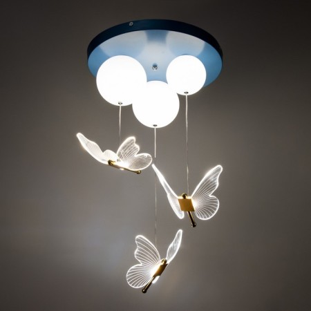 Chase "Butterflies" 3he27 40w LED Blue 40x40x60cm-3