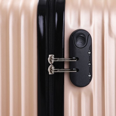 Small suitcase 20 ", lightning department, code castle, beige color-6