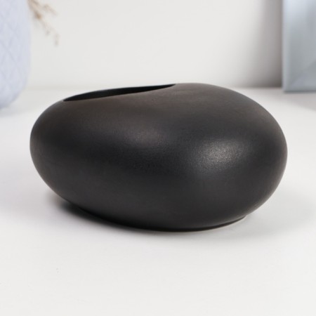 Kashpo - Bonsian "Galka" for cacti and succulents, black, 15x12x6cm-1
