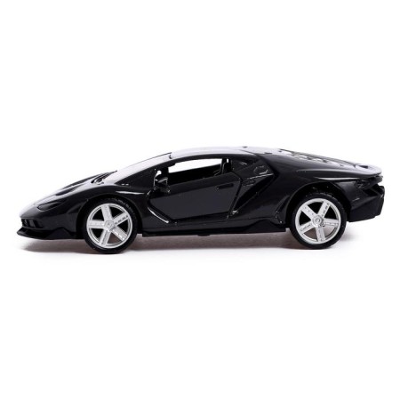 Metal machine "Hypercar", 1:32, inertia, doors open, black color-1