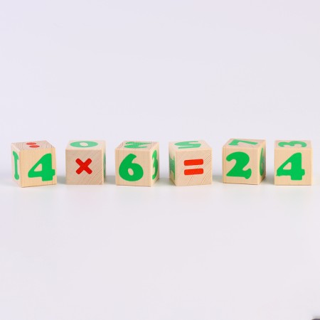 Wooden cubes "Figures" 12 elements: 4 × 4 cm, volume-9