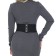 Women's belt, width 10 cm, black color