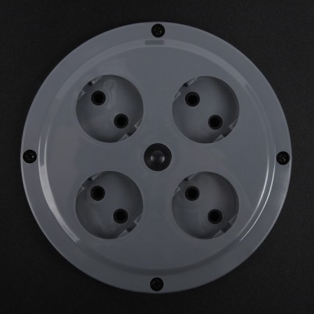 Metal coil, 4 sockets, b/h, IP20, 16 A, UHL2, gray-1