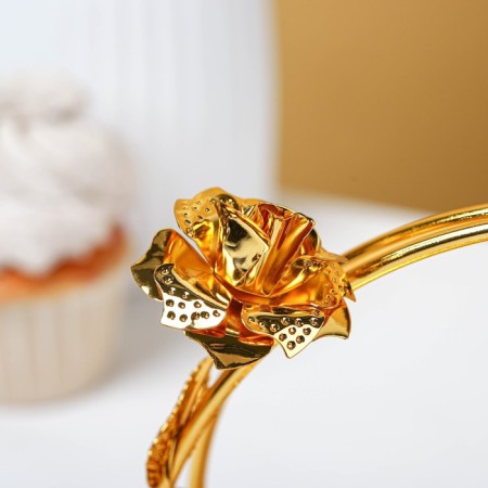 Sugar Sugar "Bonzhur", with spoons on a stand, gold color-3