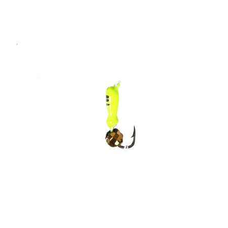 Mormyshka ant Lime, black strip + ball Grand Gold, weight 0.3 g-1