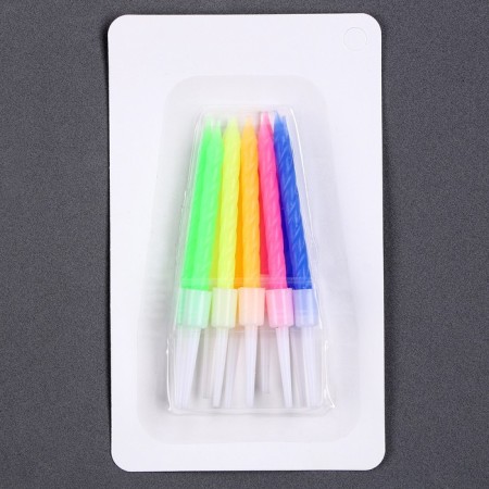 Set for decorating the cake: Topper "Happy Birthday", 1 pc., 10 candles-5