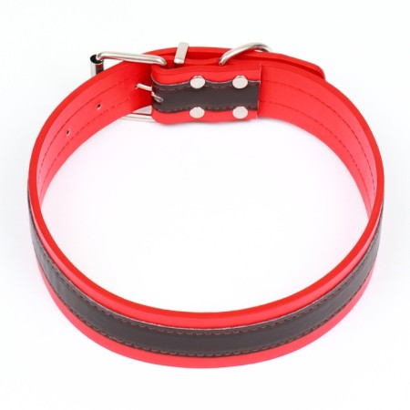 Two-layer collar 66 x 3.5 cm, Osh 50-60, brown-red-1