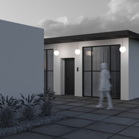 Outdoor O594PL-01B, 1x30W, 30x30x150 cm, E27, white color-3