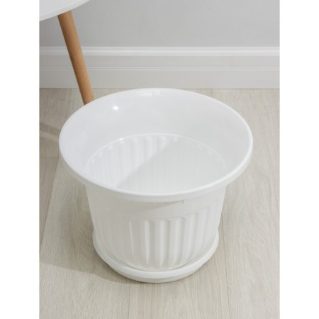 Pot with the Podon "Lausanne", 17 l, d = 41 cm, white color-1