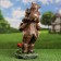 Garden figure "Bear with a tablet - WelCome" 46cm