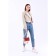 Female bag on the valve, beige/burgundy