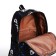 Young backpack from textiles on lightning, 3 pockets, black/blue color