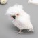 Fluffy "Slovy in sparkles" white 9x11x16 cm