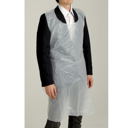 Apron PE 10 μR protective, white, 10 μm., Size 74*120 50pcs/U