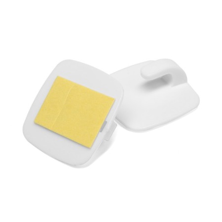 Holder self -adhesive tundra krep, 45x45 mm, square, white, 3 pcs.-7