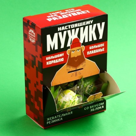 Chewing gum "man", taste: apple, 110 g.-3