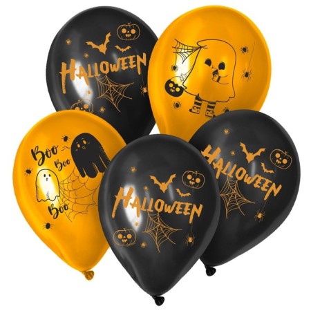 Air ball 12 "" Fun Halloween ", black, orange, set of 50 pcs.-1