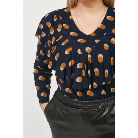 Women's tunic, size 62, blue color-4