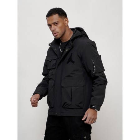 Sports male jacket, size 52, black color-5