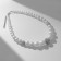 Beads "Pearls" with Shambhala, beads No. 8, 16, white color in silver, 38 cm
