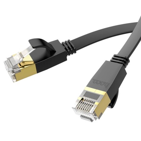 Patch Cord Hoco US07 Gigabit Ethernet, UTP 6E cat., RJ-45 (M) -RJ-45 (M), 5 m, black
