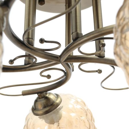 Steel Stewsvelight Nicole 5x60W E27, bronze 55x55x28 cm-3