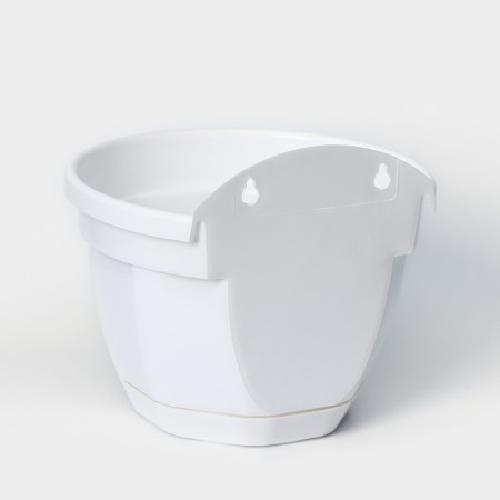Kashpo wall “Nika”, d = 20 cm, 3 l, white color-2