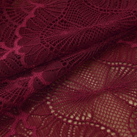 Lace elastic fabric, 180 mm × 2.7 ± 0.5 m, burgundy color-2