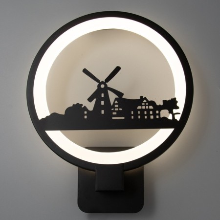 Sconces 2496/1 LED 15W 4000k Black 24x24x30 cm-1
