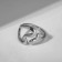 The ring was “minimal” the heart, the color is silver, dimensionless