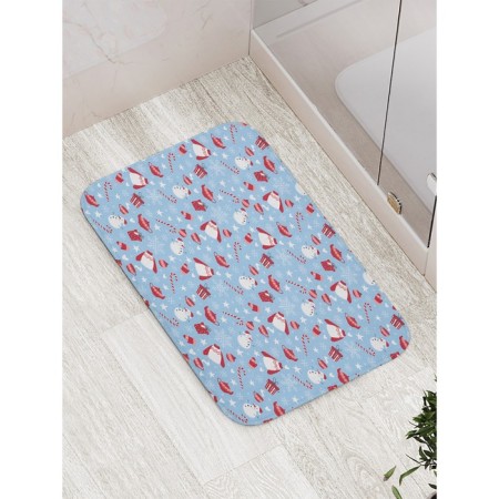 Bathroom mat “New Year's mood”, anti -slip, size 52x77 cm