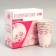 Set of paper dishes disposable delicate peonies "