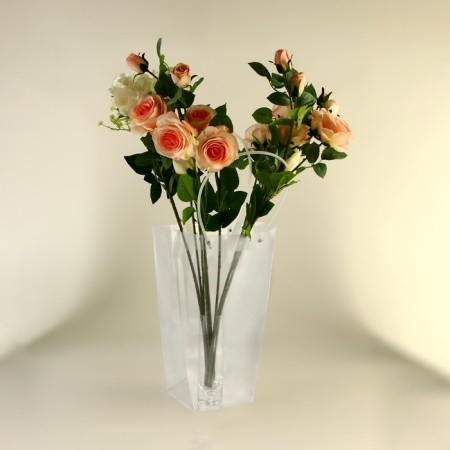 Flower bag is transparent, moisture -resistant, 35x26x13 cm