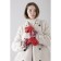 Female gloves, size 7.5, with insulation, red color