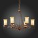 Suspended EVOLUCE lamp. SL122.303.06. Ancora. 6x60 watts, E14, 65x65x47 cm, brown color